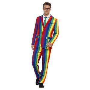 Smiffys Mens Over The Rainbow Costume Suit Set / Multicolored